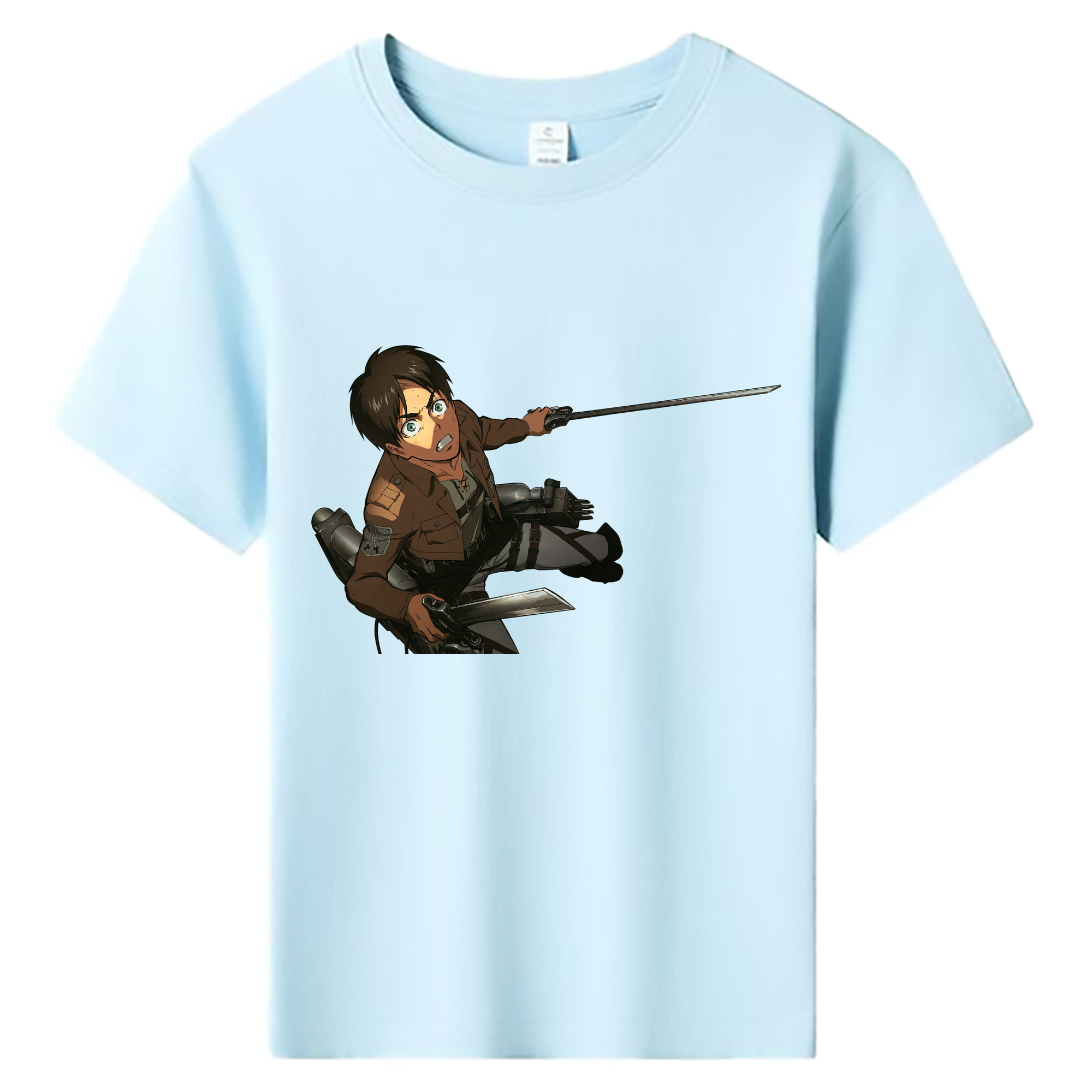 （画像用） 進撃の巨人 エレン･イェーガー Attack on Titan Eren Jäger 綿100％キッズTシャツ（フロントプリント）